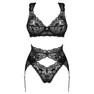 Set Obsessive Donna Dream 3 Piese Negru Set Obsessive Donna Dream 3 Piese Negru pe Sexlab.ro