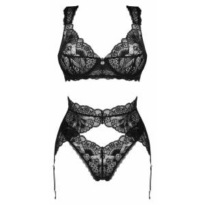 Set Obsessive Donna Dream 3 Piese Negru Set Obsessive Donna Dream 3 Piese Negru pe Sexlab.ro