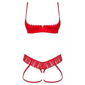 Set Obsessive Ingridia Decupat Roșu pe SexLab