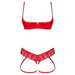 Set Obsessive Ingridia Decupat Roșu Set Obsessive Ingridia Decupat Roșu pe SexLab
