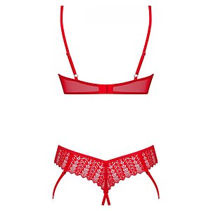 Set Obsessive Ingridia Decupat Roșu XL-2XL