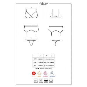 Set Obsessive Jolierose Roșu L-XL