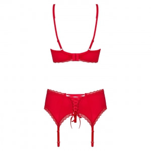 Set Obsessive Jolierose Roșu 2XL