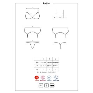 Set Obsessive Lolitte Negru S-M