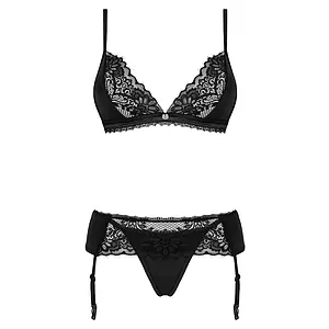 Set Obsessive Maderris 3 Piese Negru Set Obsessive Maderris 3 Piese Negru pe SexLab