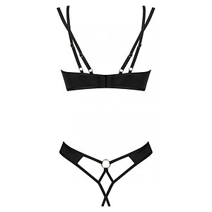 Set Obsessive Nesari Decupat 2 Piese Negru XL-2XL