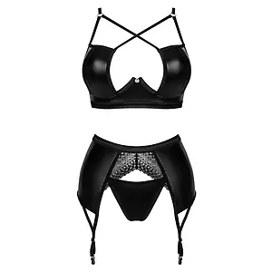 Set Obsessive Norides 3 Piese Negru Set Obsessive Norides 3 Piese Negru pe SexLab