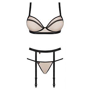 Set Obsessive Nudelia Noir Bej pe Sexlab.ro