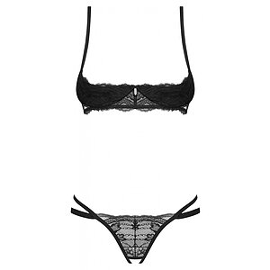 Set Obsessive Nutris Decupat Negru pe SexLab