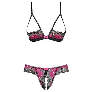Set Obsessive Open Tulia Negru Set Obsessive Open Tulia Negru pe SexLab