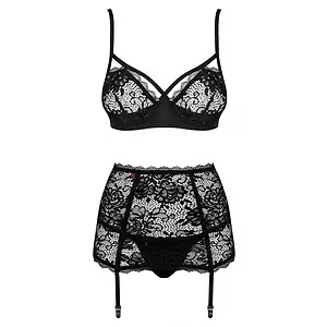 Set Obsessive Peonesia Negru pe SexLab