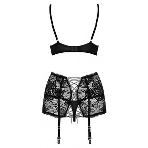 Set Obsessive Peonesia Negru S-M
