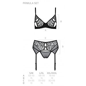 Set Passion Eco Primulă Negru S-M