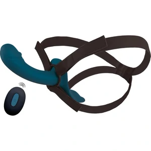 Ham Strap On Reglabil Pentru Cuplu Strap On Cu Vibrator Detasabil Si Telecomanda