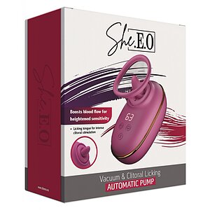 She.E.O. Pompa Clitoris Limbă Rotativă - 9 Moduri, 3 Nivele Roz