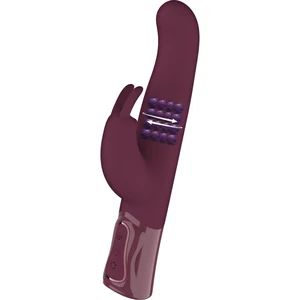 She.E.O Rabbit Rotativ Reîncărcabil — 10 Vibrații, 3 Rotații Vișiniu pe Sexlab.ro