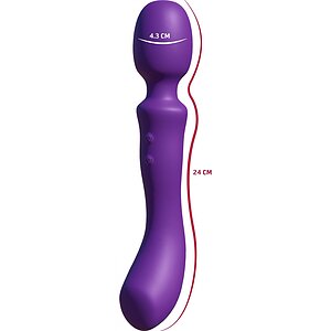 She.E.O Wand Dublu 10 Moduri USB C IPX7 Reîncărcabil Mov