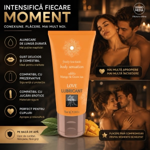 Shiatsu Love Lubricant Mango și Ceai Verde 75 ml