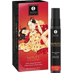Shunga Waves Of Pleasure — Spray Căpșuni Spumante pe Sexlab.ro