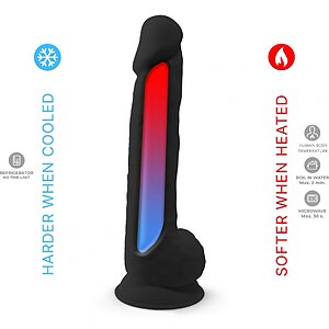 Silex-D 38 cm – Model Realist silexpan, cu Ventuză Negru
