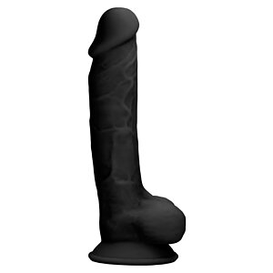 Silicone Dildo Shots 17.8cm Negru pe SexLab