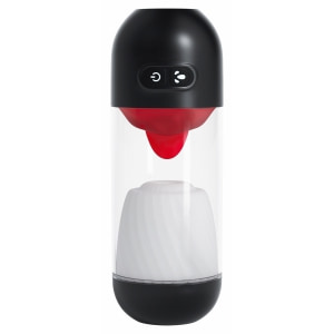 Slurpy Crushious Masturbator Automat 2 în 1 Alb