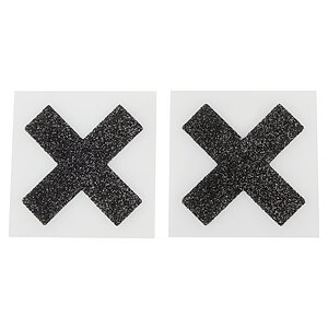 Stickere Pentru Sfarcuri Model X Negru pe SexLab