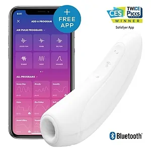 Stimulator Clitoris Satisfyer Curvy 1 Plus Alb pe SexLab