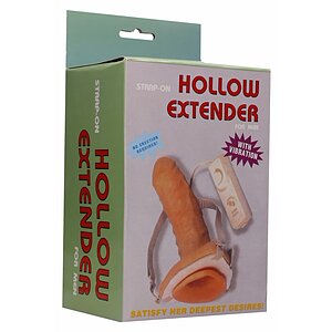 Strap-on Cu Vibrații Hollow Extender