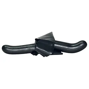 Strap-on Dublu Latex Negru Strap On Cu Dildo Curbat Pentru Punct G