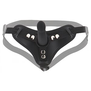 Strap-On Harness with Dong S Negru pe SexLab