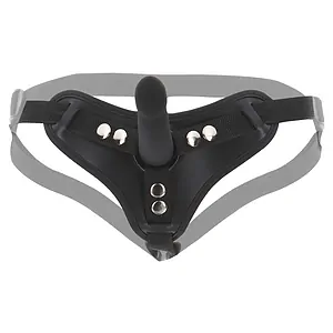 Strap-On Harness with Dong S Negru pe SexLab