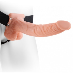 Strap On Unisex Hollow cu Testicule Strap On Unisex Hollow cu Testicule pe Sexlab.ro