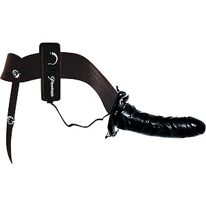 Strap On Vibrații Hollow For Him Or Her Negru Strap On Vibrații Hollow For Him Or Her Negru pe Sexlab.ro