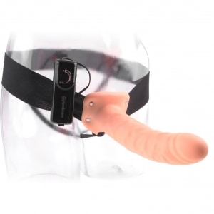Strap On Vibrating Hollow 20cm Strap On Vibrating Hollow 20cm pe Sexlab.ro