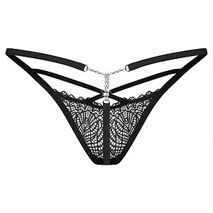 String Obsessive Iliosa Negru 2XL-3XL