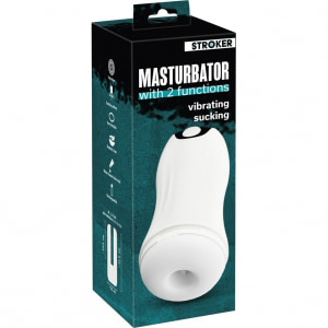 Stroker Masturbator 10 Moduri Vibrație 3 Viteze Sucțiune Alb
