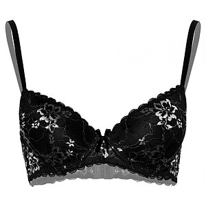 Sutien Daring Intimates Demi Piece Floral Lace Negru pe SexLab