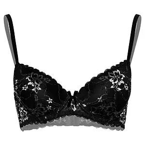 Sutien Daring Intimates Demi Piece Floral Lace Negru pe SexLab