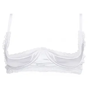Sutien Half Cup Amorable Alb Sutien Half Cup Amorable Alb pe SexLab
