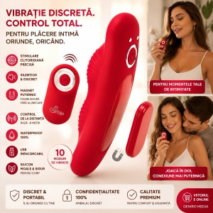 Sweet Smile Vibrator Pentru Chiloți: 10 Moduri, Reîncărcabil Roșu