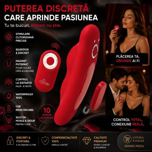 Sweet Smile Vibrator Pentru Chiloți: 10 Moduri, Reîncărcabil Roșu
