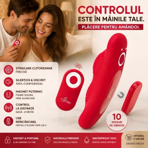 Sweet Smile Vibrator Pentru Chiloți: 10 Moduri, Reîncărcabil Roșu