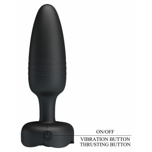 Tarion Plug Anal cu Împingere Automată 10x10 Moduri Negru