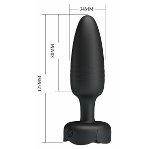 Tarion Plug Anal cu Împingere Automată 10x10 Moduri Negru