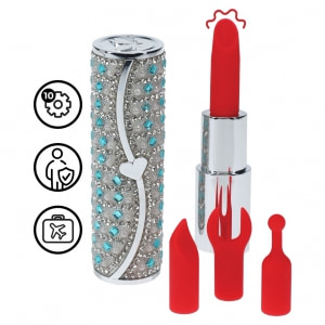 Tiffany Ruj Vibrator 5 Moduri Discret Reîncărcabil Roșu pe Sexlab.ro