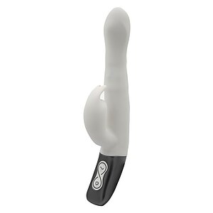 TITANZ 8.5 SILICONE RECHARGEABLE VIBRATOR IN IVORY WHITE pe SexLab