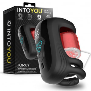Torky - Compressing Rotating Masturbator with App Control Negru
