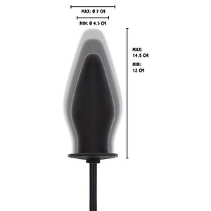 ToyJoy Dop Anal Gonflabil Negru 11cm