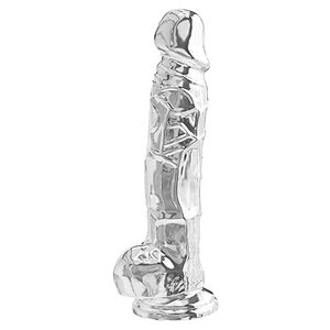 TOYJOY Get Real Clear 20,3 cm – Transparent cu Ventuză pe SexLab